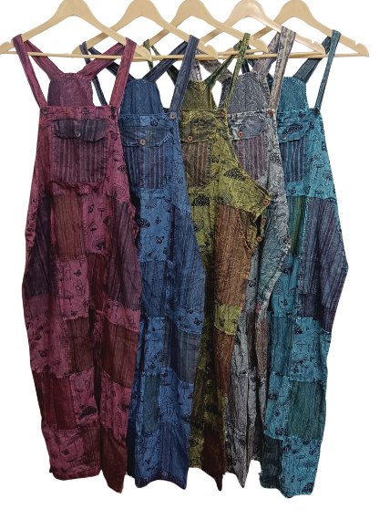 Hippie Patchwork Overalls